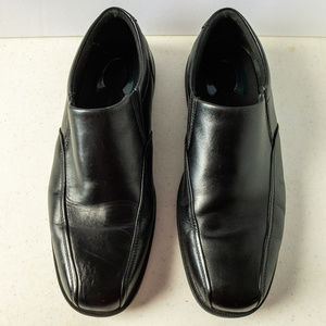 Nunn Bush Jefferson Black Leather Bike Toe Loafers